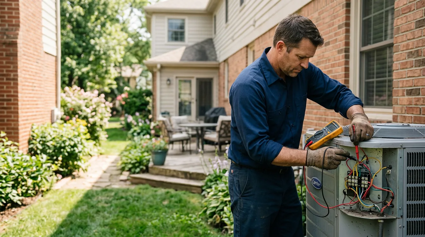HVAC technician working near Ruffs Dale, PA